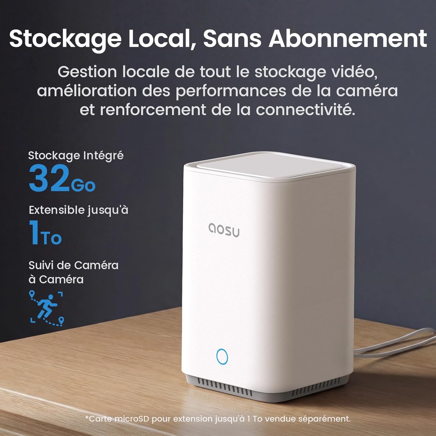 Thumbnail 4 de Aosu 2K Caméra Surveillance WiFi Extérieure Sans Fil Solaire — Kit 2 Caméras + aosuBase 2.0, 32 Go Inclus