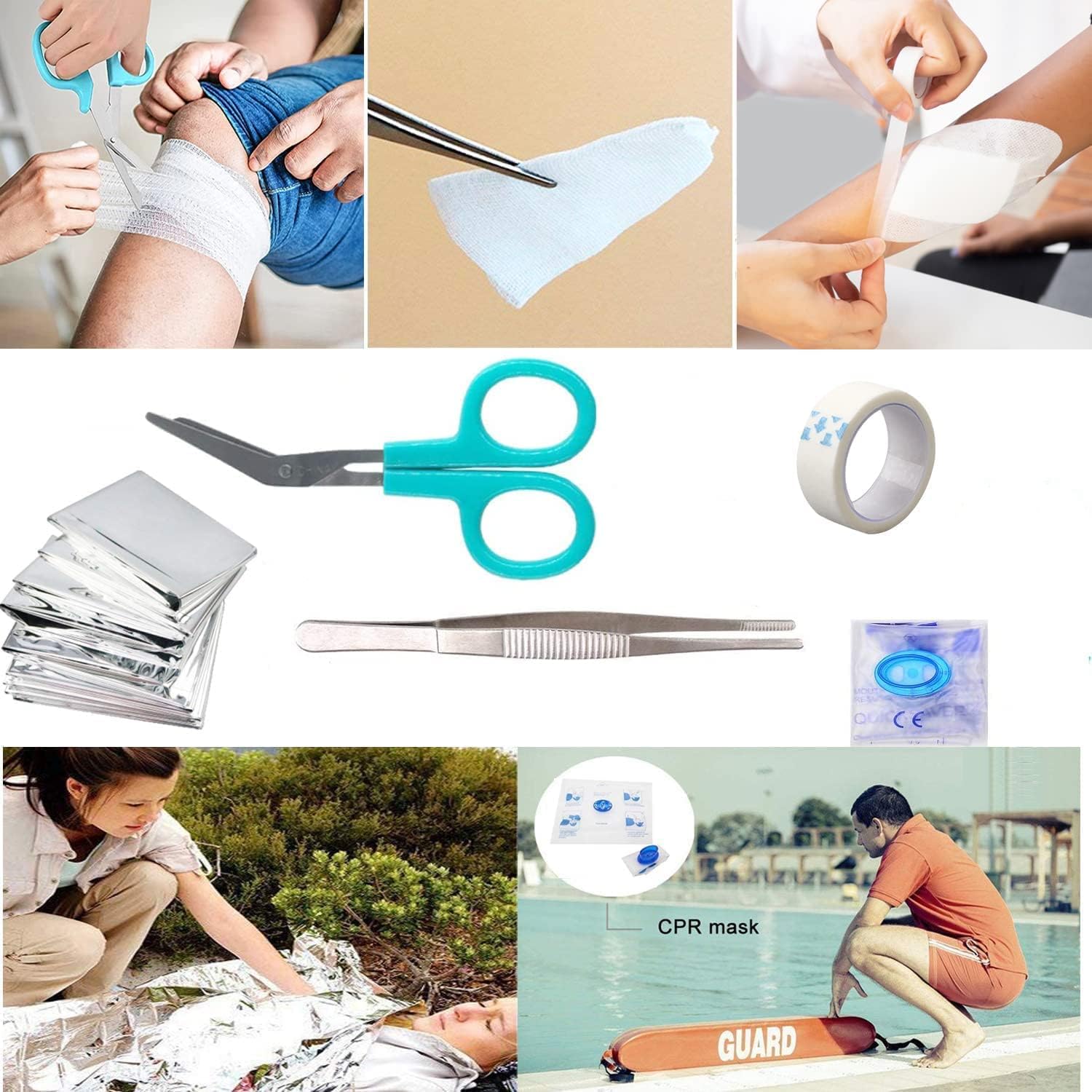 Detalle 2 de HONYAO First Aid Kit 220 Pcs with Premium Waterproof Nylon Shell
