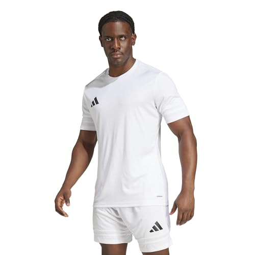 Detalle 2 de adidas Squadra25 camiseta de hombre de manga corta, corte ajustado y poliéster reciclado