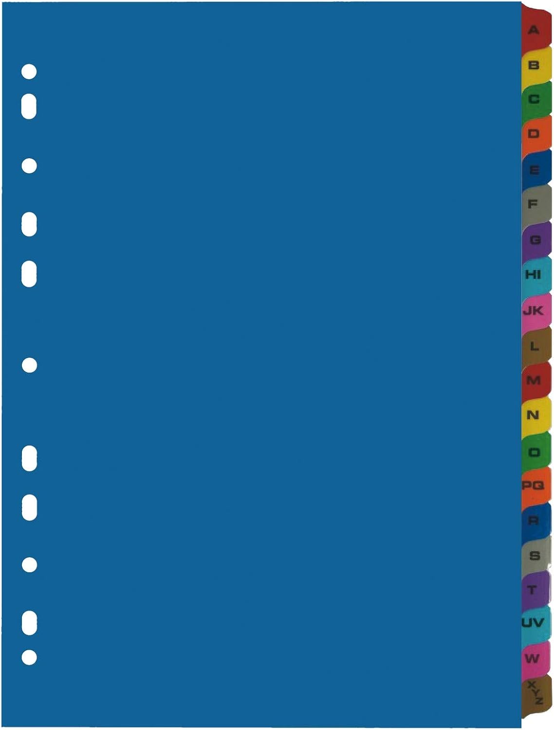 Detalle de D.RECT A4-skiljeblad i polypropen, flerfärgade, 20 avdelare
