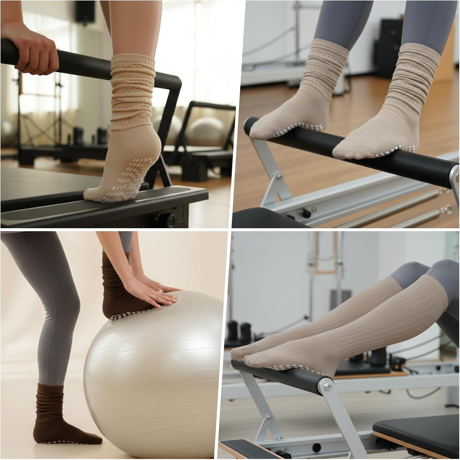 Detalle 2 de PUTUO Chaussettes Yoga Antidérapantes Femme