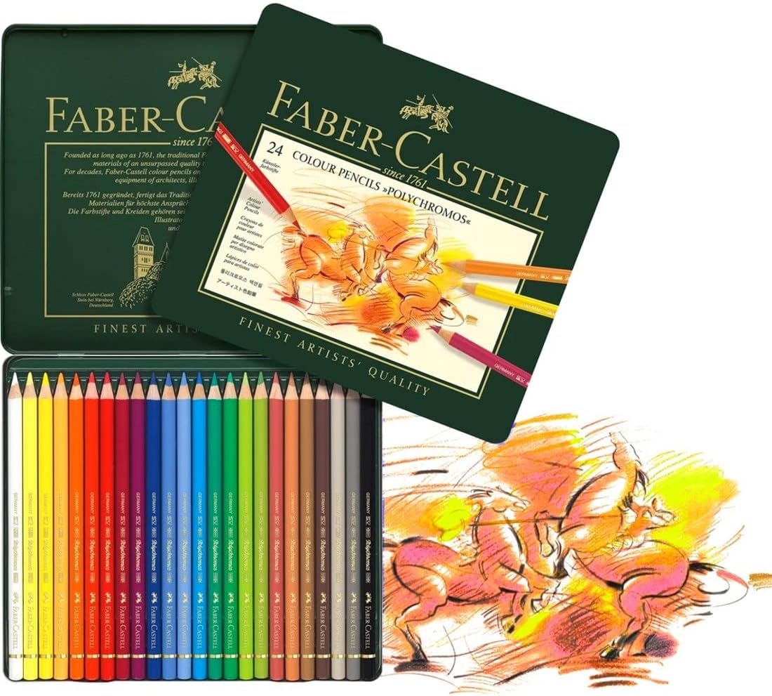 Thumbnail 3 de Faber-Castell Polychromos Colour Pencil 24‑Colour Tin – Lightfast, Durable and Versatile