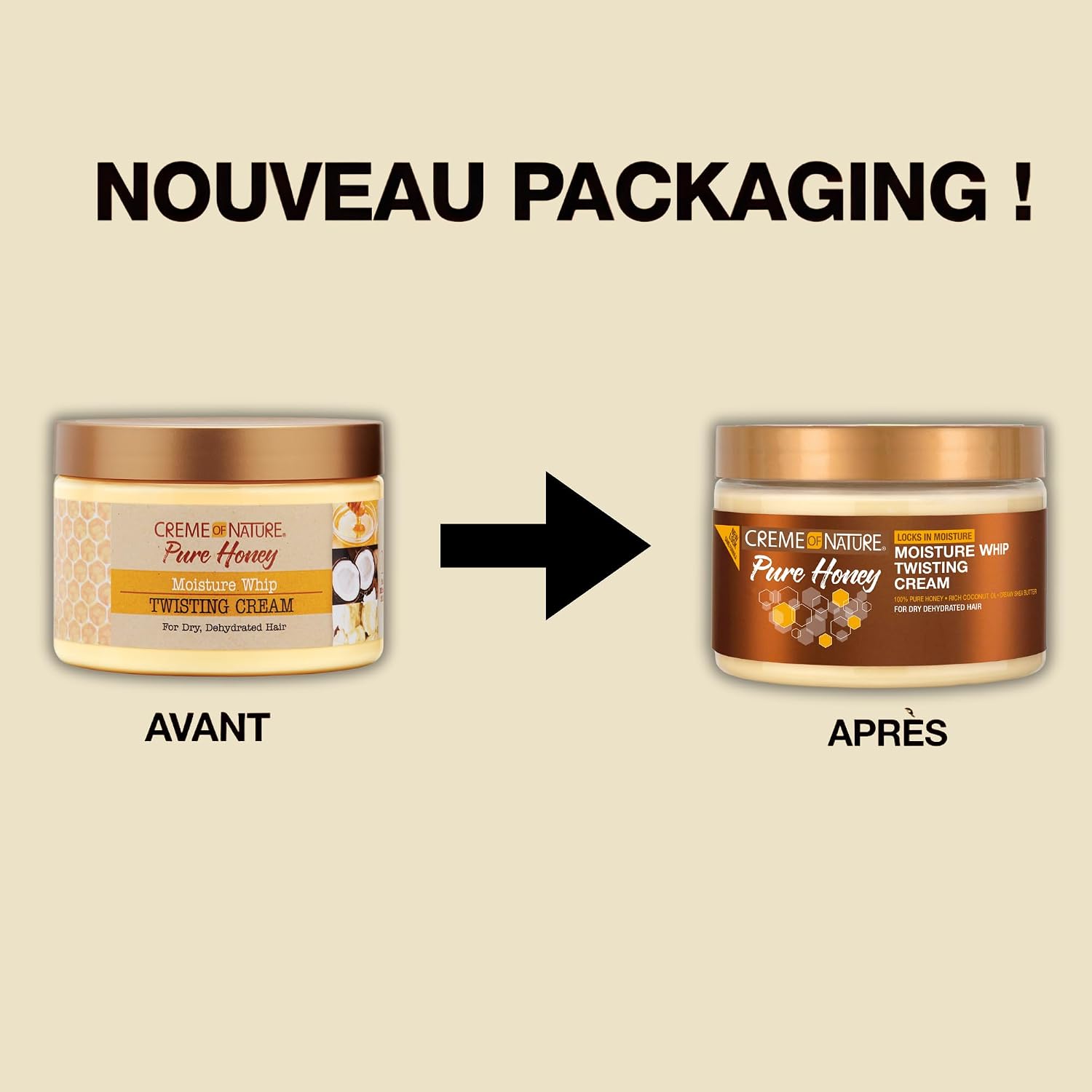 Detalle 2 de CREME OF NATURE Pure Honey 326g Crème coiffante
