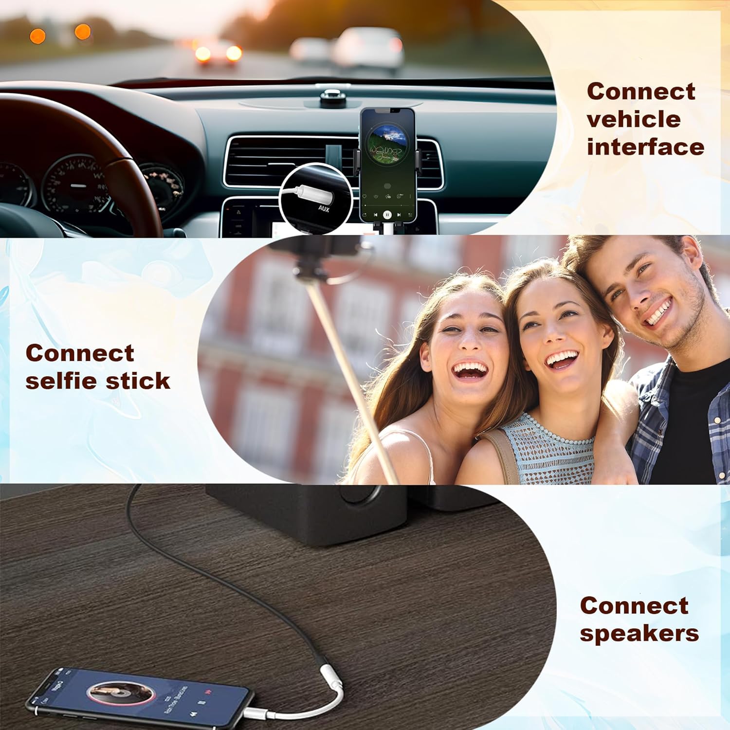 Thumbnail 4 de USB-C to 3.5mm Headphone Jack Adapter (Female) – 2 Pack Type C to Aux Dongle for iPhone and more