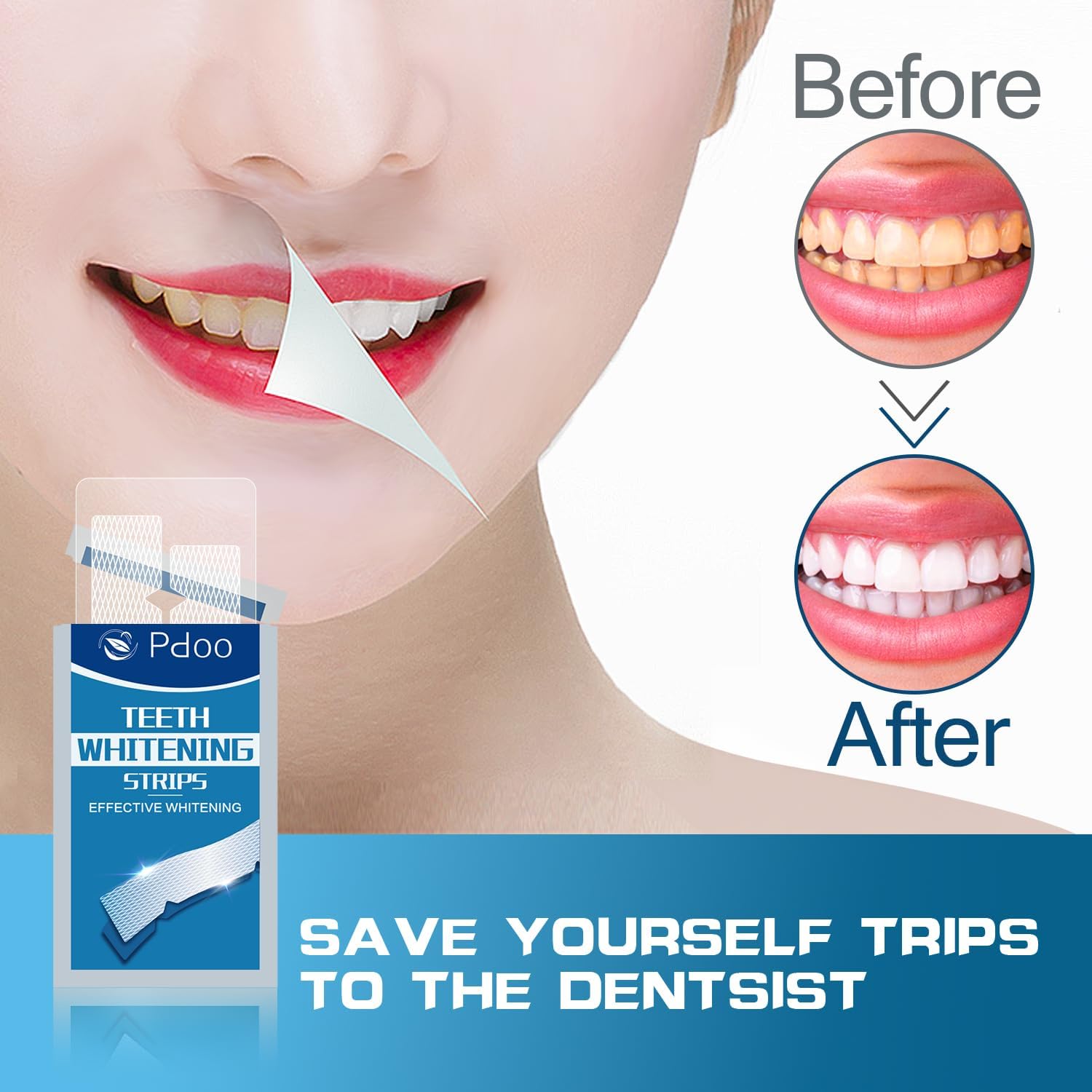 Detalle 2 de Whitening Strips for Sensitive Teeth (14 treatments) – Gentle formula for daily use