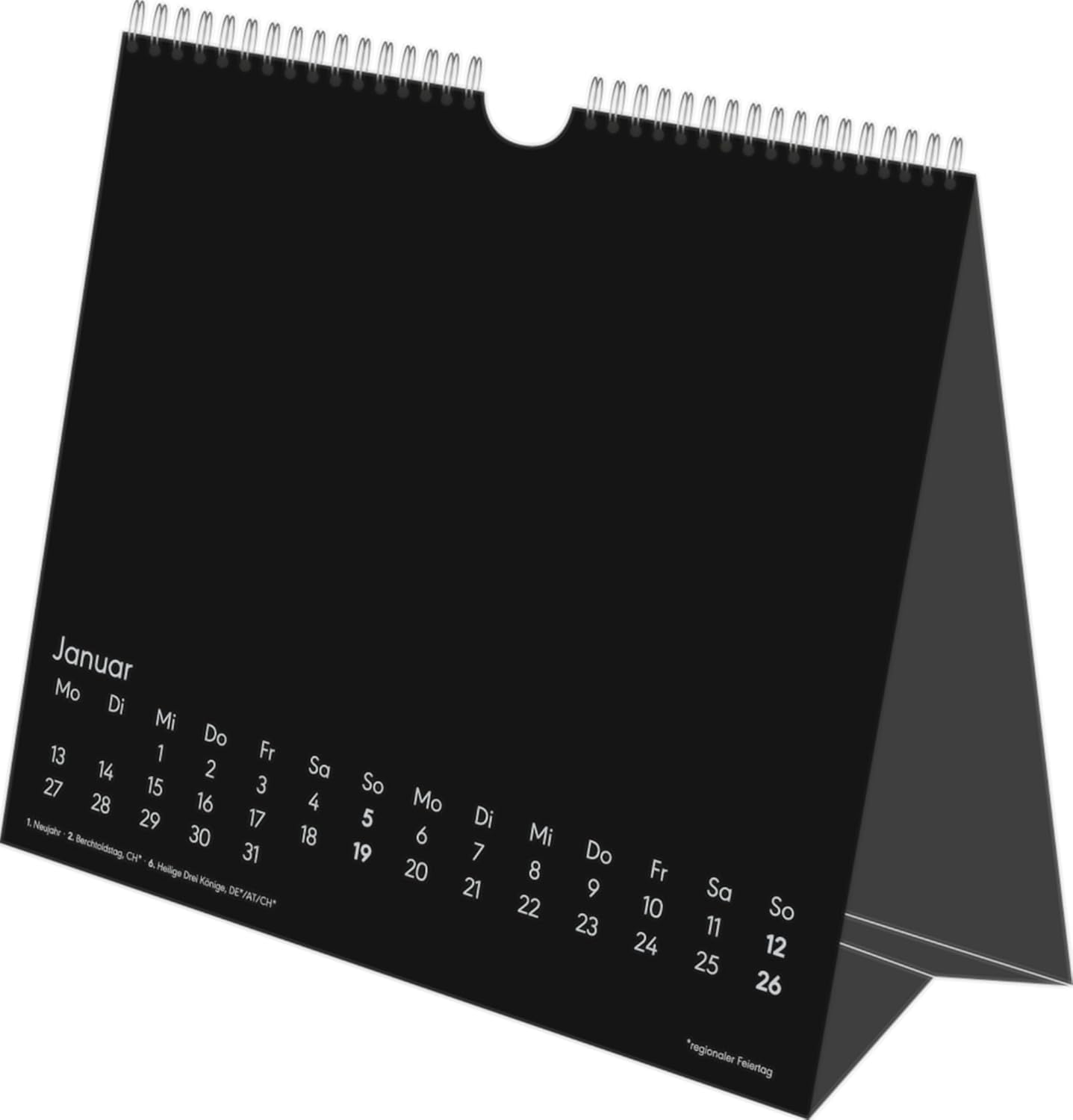Thumbnail 1 de Alpha Edition Foto-Bastelkalender schwarz 2025 – 20x16 cm, DIY Tischaufsteller