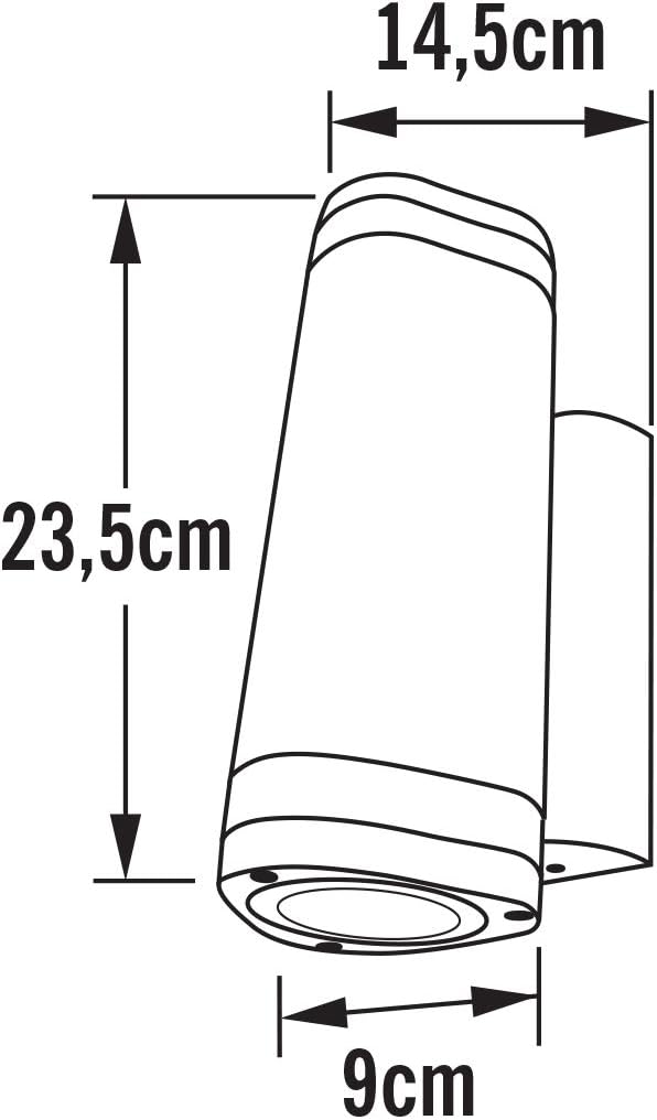 Detalle de Konstsmide 7512-250 Modena – kinkiet zewnętrzny GU10, IP44, góra-dół