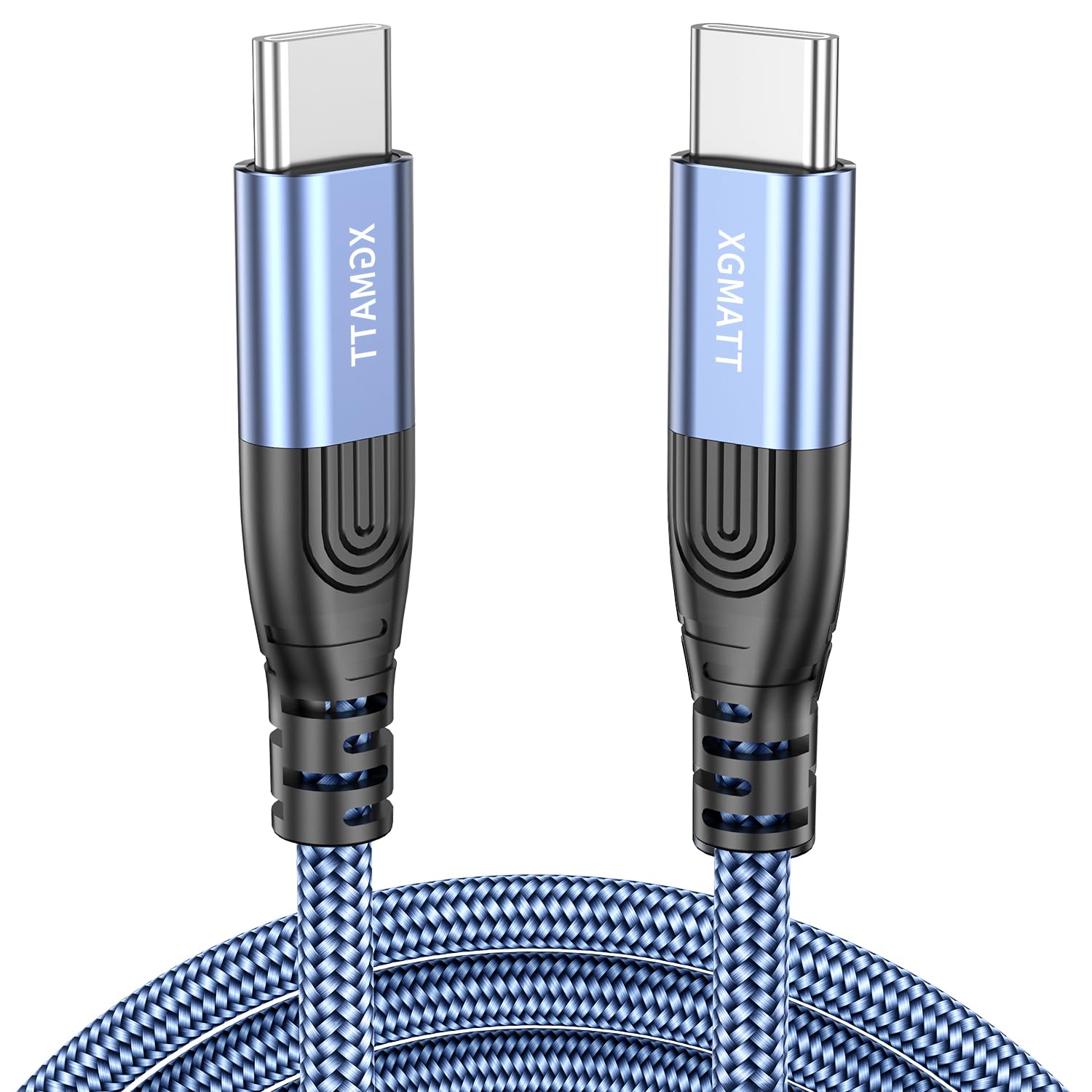 Detalle de XGMATT USB-C auf USB-C Kabel 5 m, 60 W PD – langlebig, flexibel und kompatibel mit iPhone 15, MacBook, Galaxy S22/S21, Pad Pro 2020