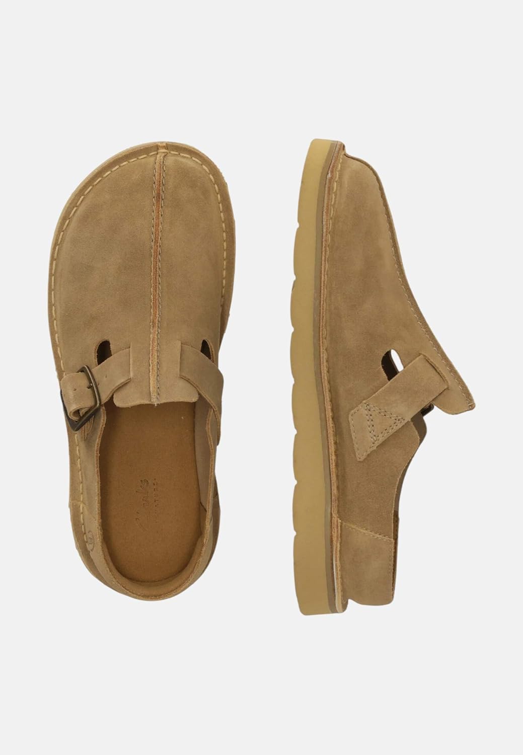 Thumbnail 1 de Clarks Solsbury Mule Sandal Homme en suède sombre