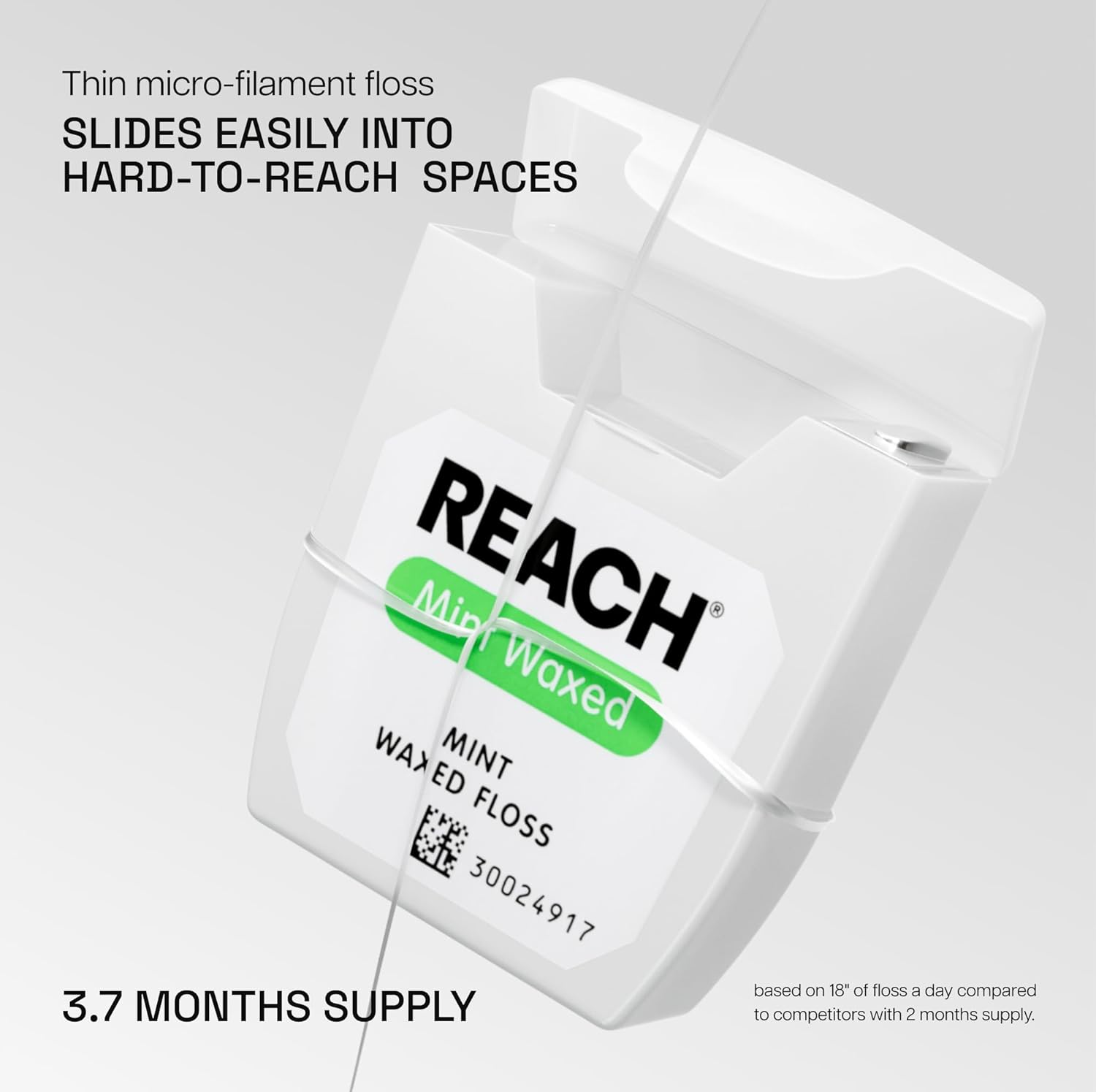 Thumbnail 1 de Reach Mint Waxed Dental Floss (55 Yards) — shred-resistant micro-filament floss