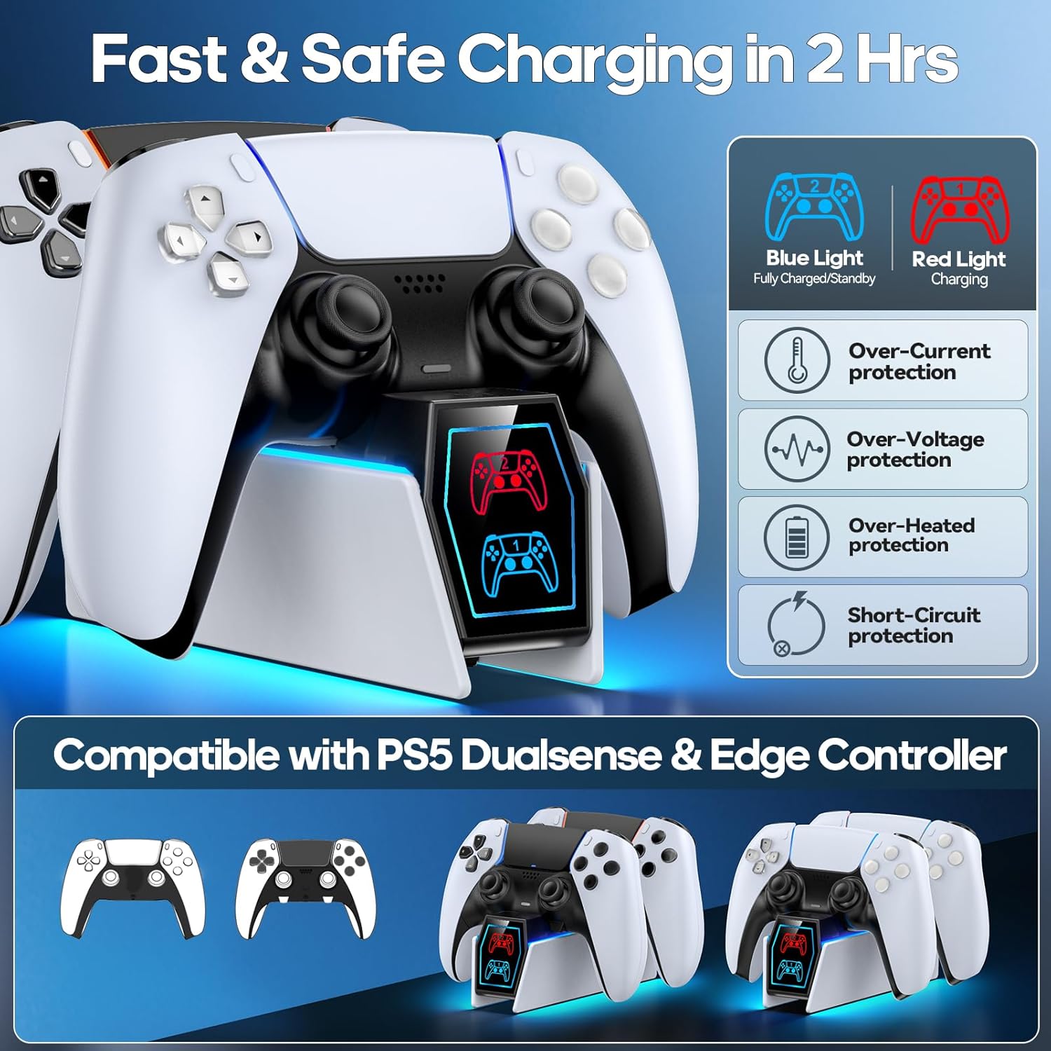 Detalle 2 de PS5 Controller Charger, 2H Fast Charge