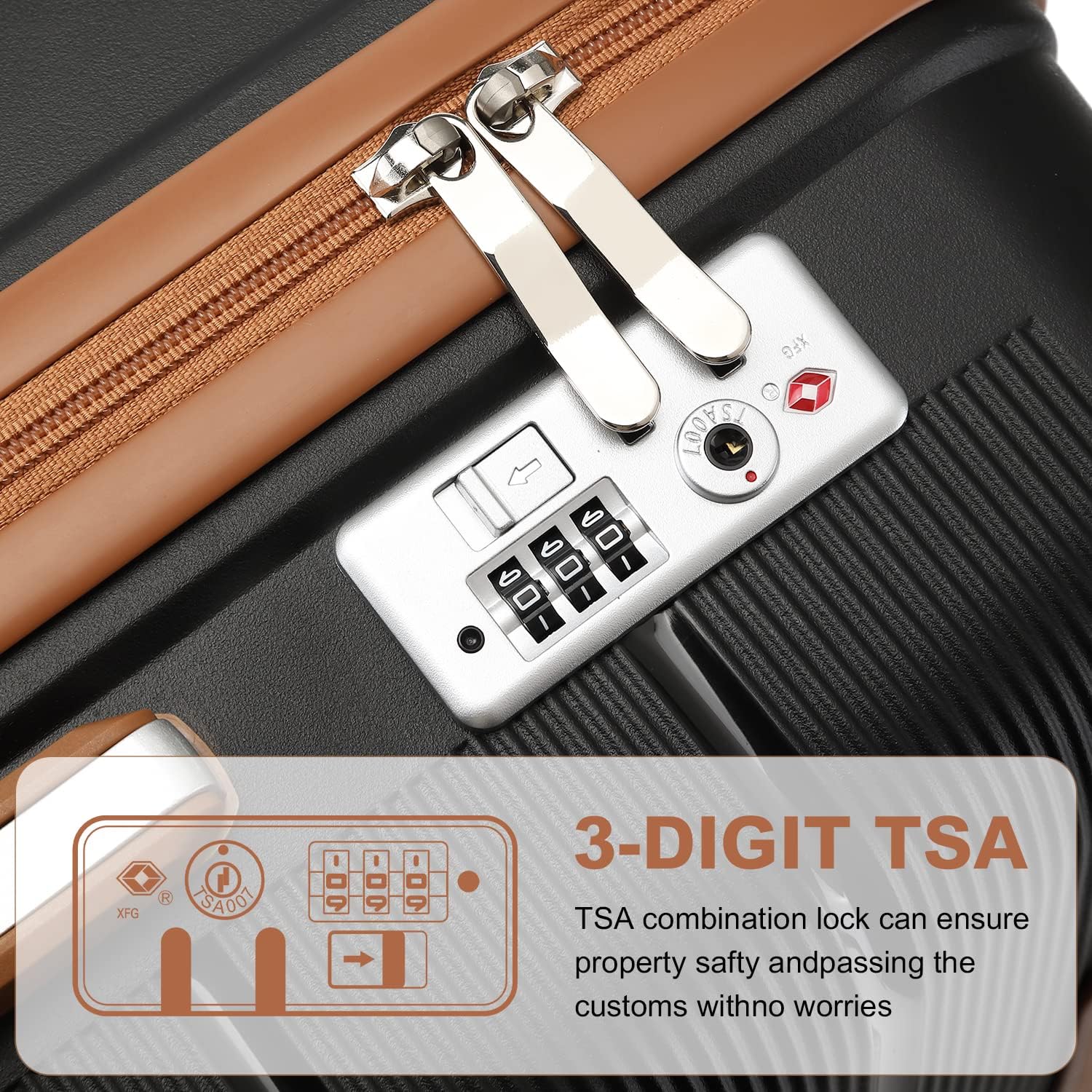 Thumbnail 3 de British Traveller Maleta de Viaje Mediana Rígida con Cerradura TSA ✈