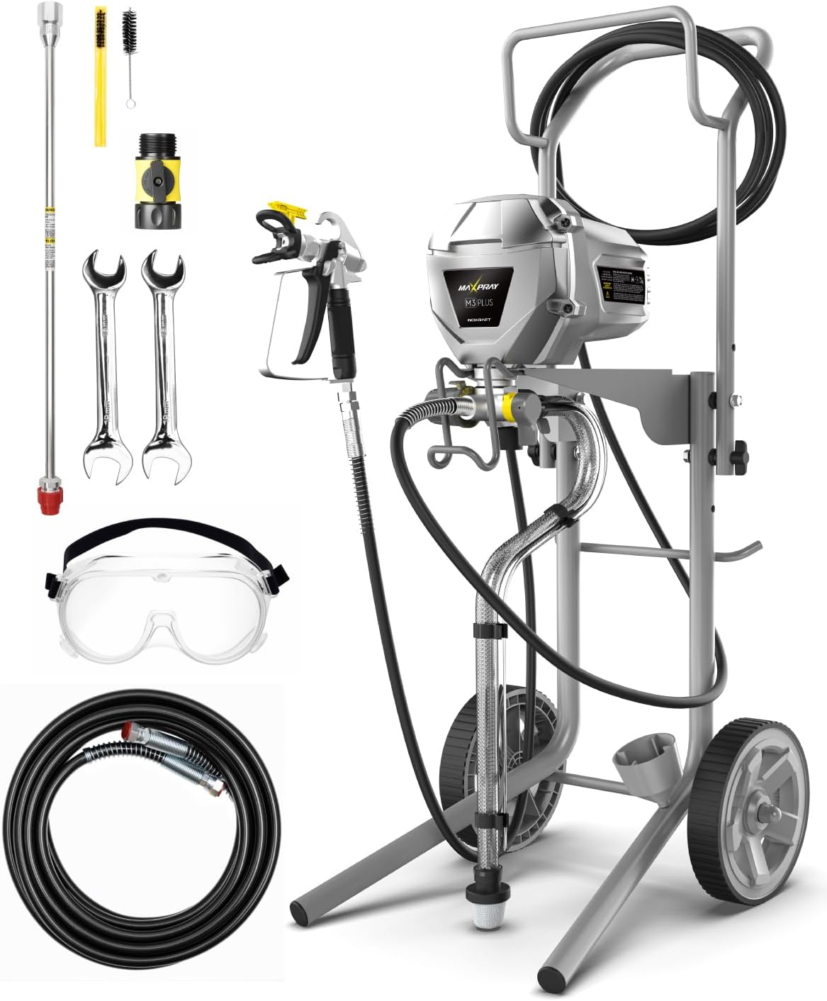 Detalle de InoKraft MaXpray M3 Cart Airless Paint Sprayer, 3300 PSI, 0.33 GPM
