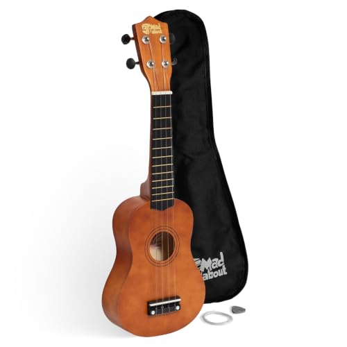 Mad About SU8-NT Ukulele Soprano Naturale con Custodia – in nylon, corde in carbonio e borsa inclusa