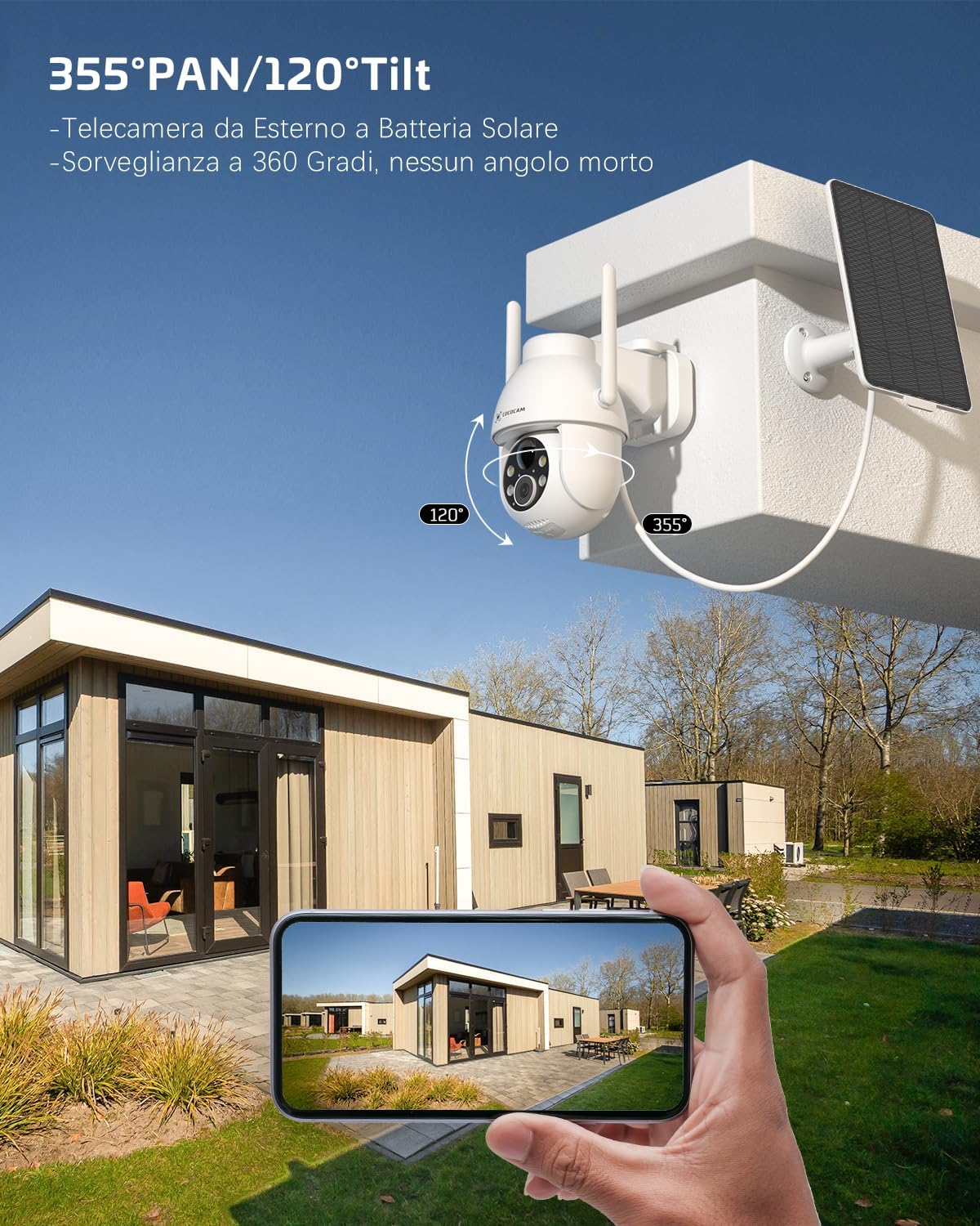 Detalle de COCOCAM 2K Telecamera Solare PTZ 3MP