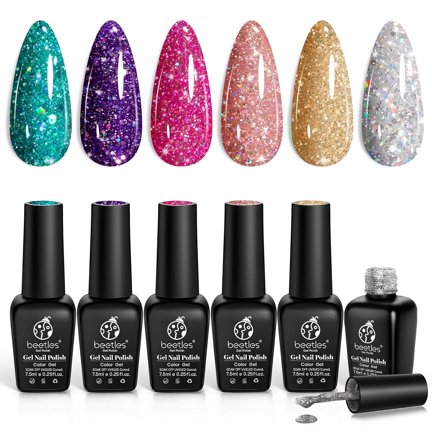 Detalle de Beetles Gel Polish UV-Nagellack 6 Farben