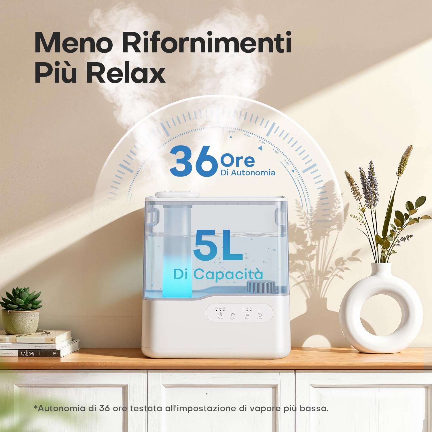 Thumbnail 2 de AROEVE Umidificatore ambiente 5L ultrasuoni con diffusore aromi 🌫