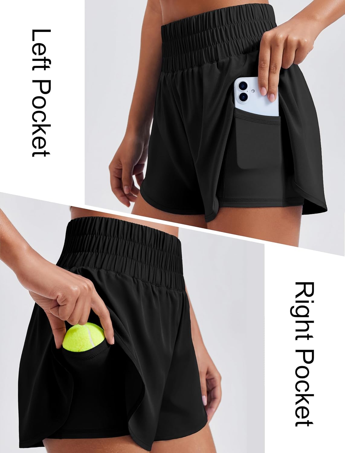 Detalle 2 de PINSPARK Women's Running Shorts 3-inch inseam
