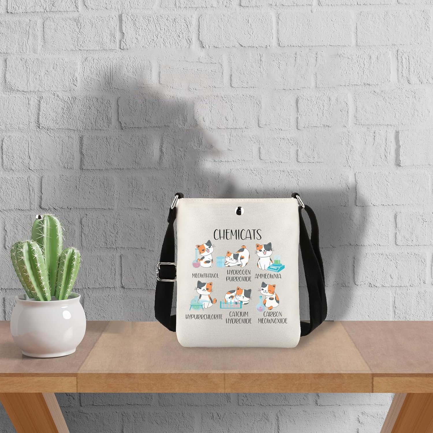 Thumbnail 2 de JTOUK Chemicats Tote Bag Chemistry Cat Gift