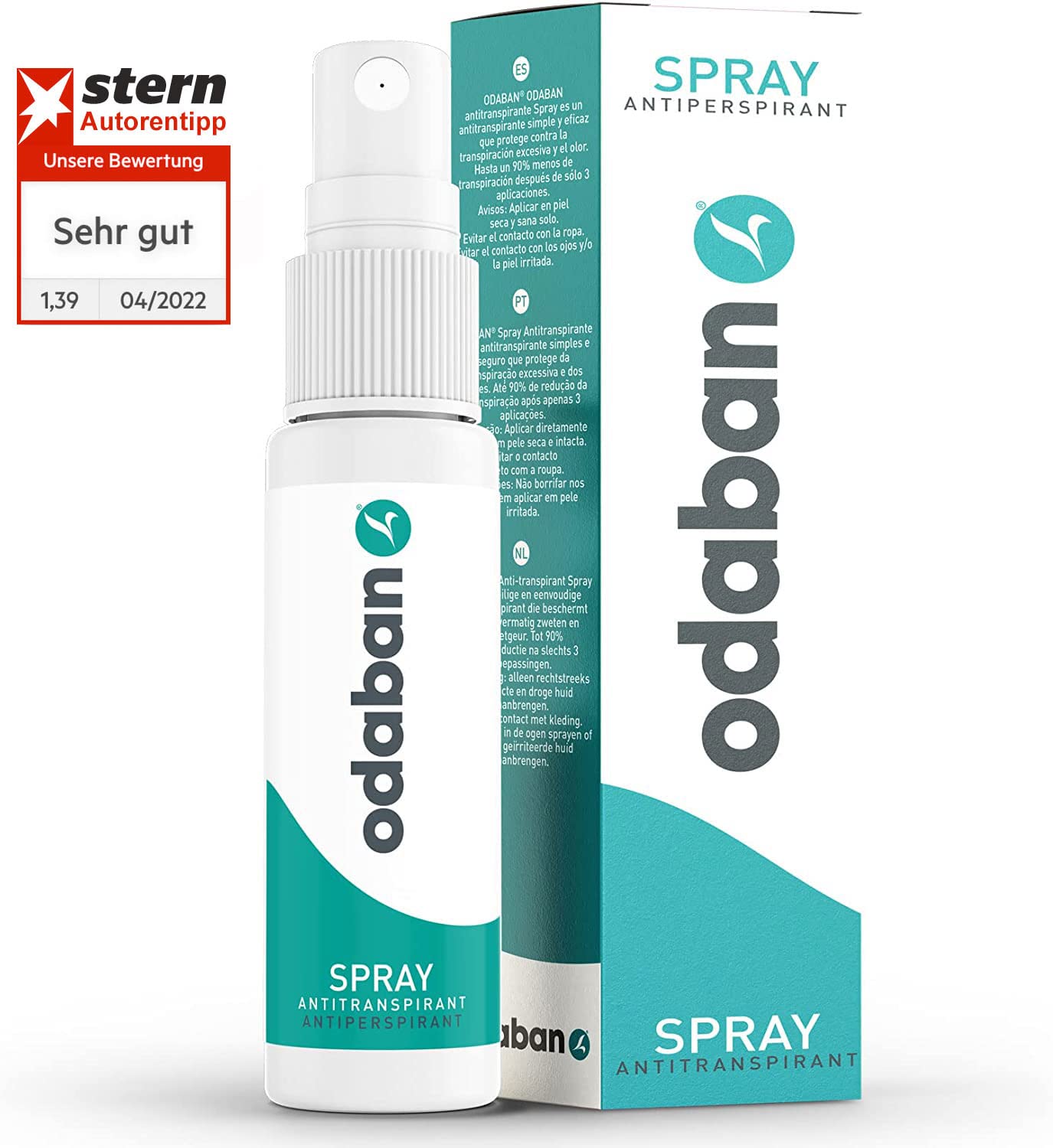 odaban® Antitranspirant Deo Spray 30 ml gegen starkes Schwitzen (duftneutral, aluminiumchlorid-basiert)