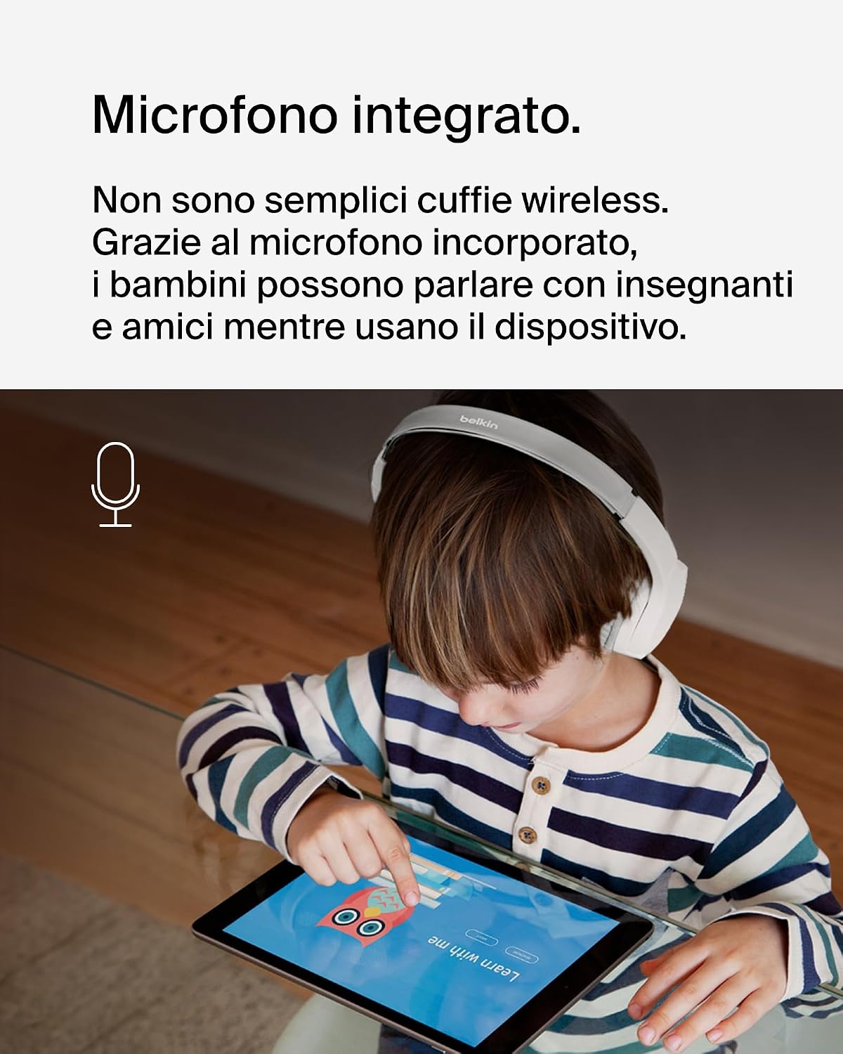 Thumbnail 4 de Belkin SoundForm Mini cuffie wireless per bambini, 30 h