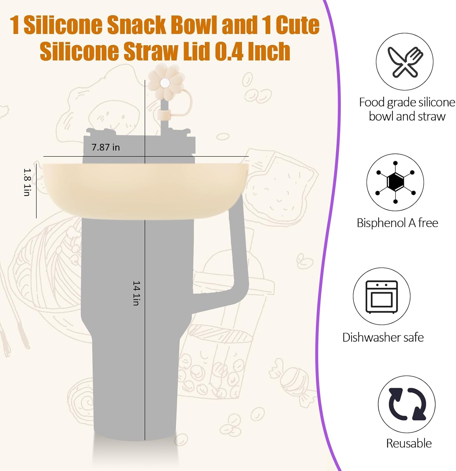 Detalle de Stanley Quencher Snack Bowl 40 oz 🍽