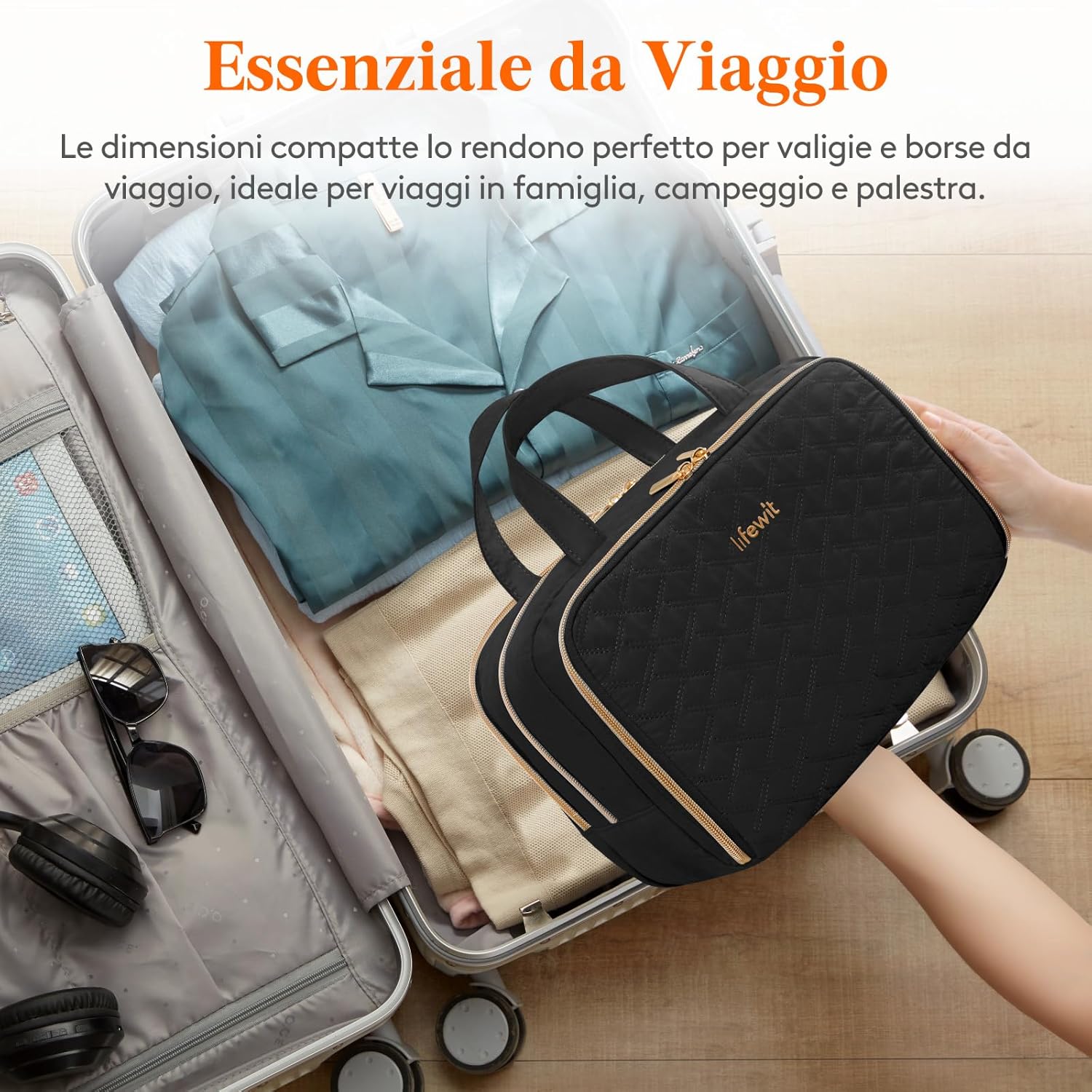 Thumbnail 6 de Lifewit Beauty Case da Viaggio da Donna: organiser capiente, leggero e versatile