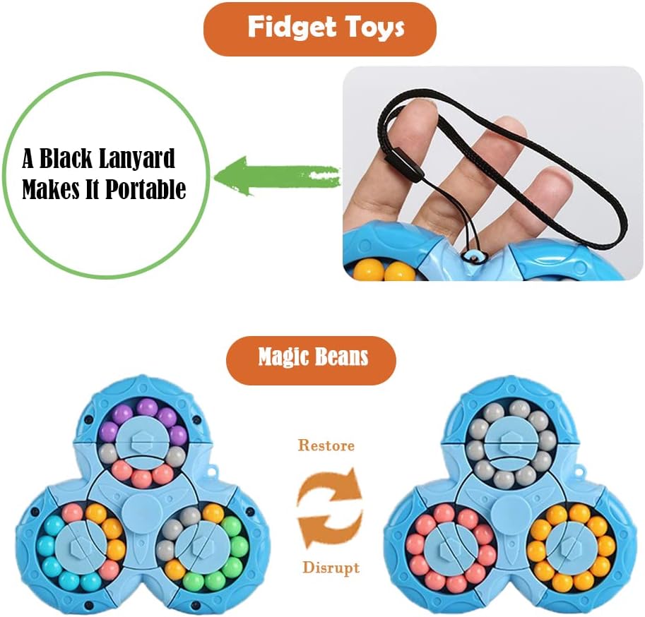 Detalle de EACHHAHA 2 Pieces Magic Beans Set — Rotating Cube Puzzle for Mind, Hands and Focus