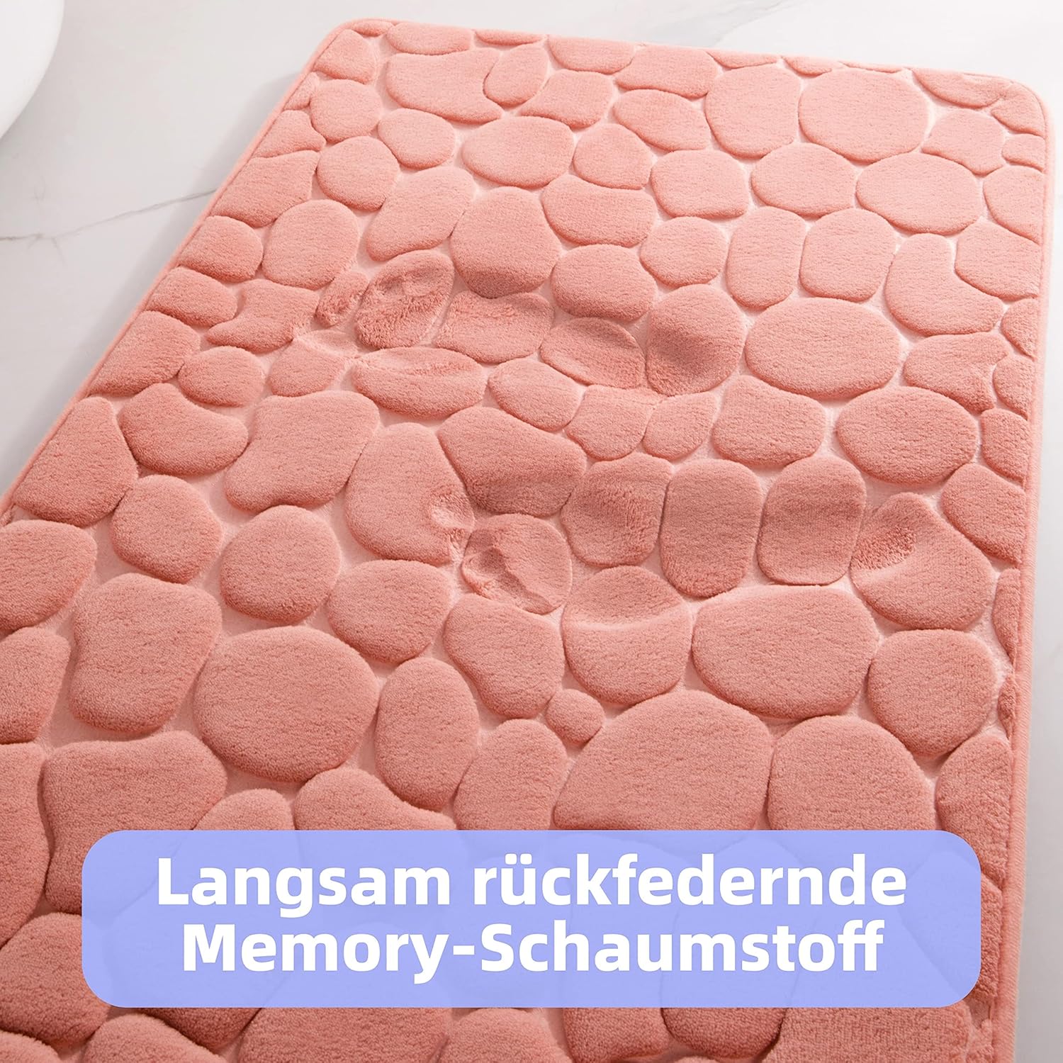 Thumbnail 2 de Chakme tapis de bain absorbant et décoratif antidérapant 60 x 120 cm (rose)