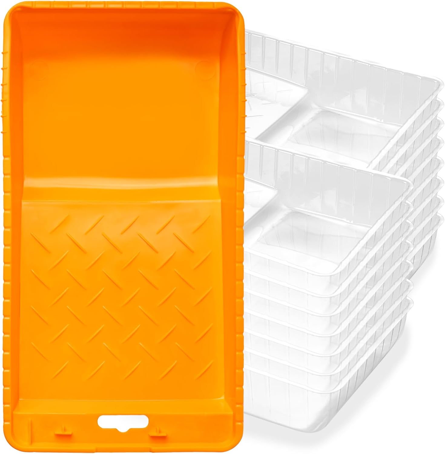 Detalle de Mister Rui 4" Paint Tray Liner System: Disposable Tray with 15 Liners for Easy Colour Switching
