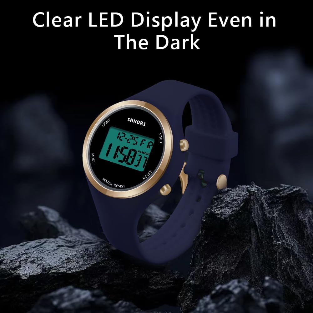 Detalle 1 de OFFCUP Damenuhr Digitaluhr mit LED Licht