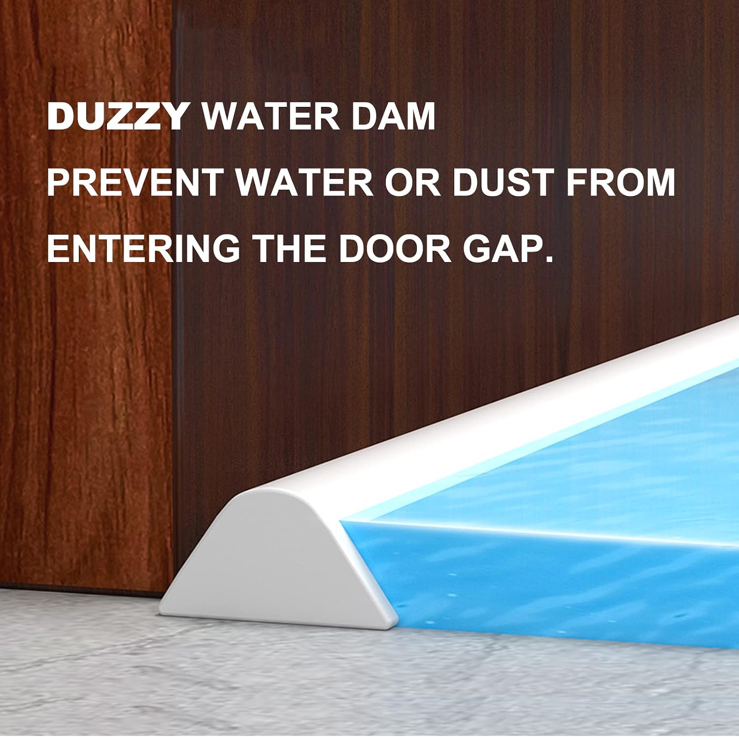 Thumbnail 6 de Duzzy 98-Inch Collapsible Shower Water Dam with Adhesive Backing, Cut-to-Fit Design