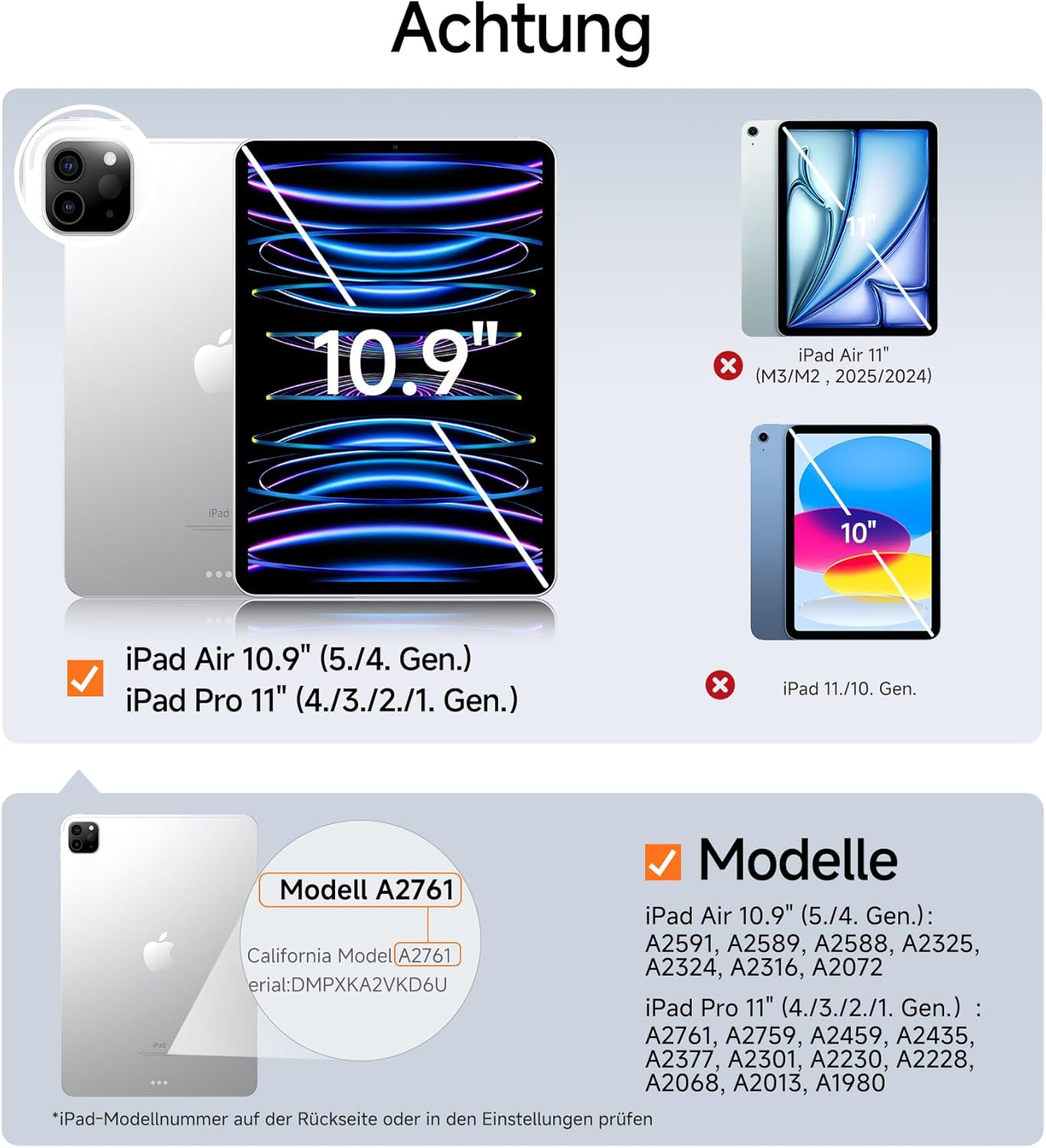 Thumbnail 1 de SMARTDEVIL 2er Schutzfolie aus gehärtetem Glas für iPad Air 5./4. Gen. 10,9" & iPad Pro 11" – Kratzfest, blasenfrei, ultrascharf