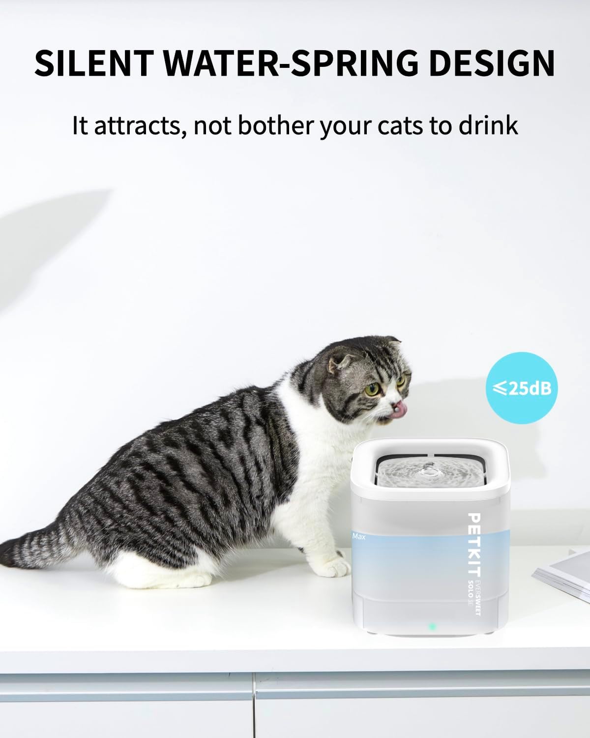 Thumbnail 4 de PETKIT EVERSWEET SOLO SE Cat Water Fountain (1.85L) — ultra-quiet automatic drinking fountain