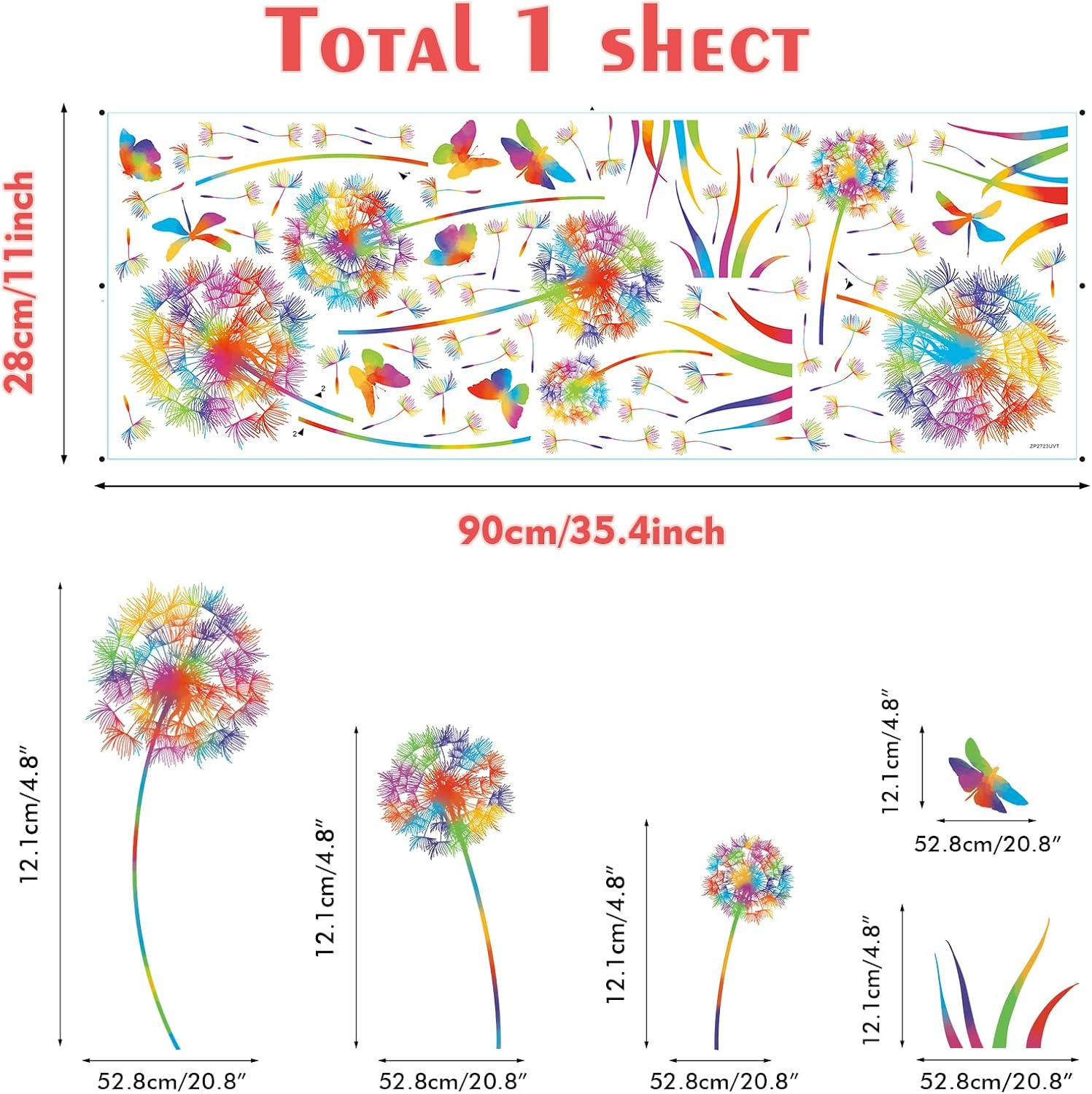 Thumbnail 6 de KAIRNE Pusteblume Wandsticker 90×28 cm 🌼