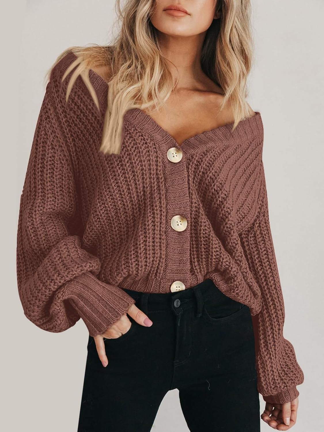 Thumbnail 4 de PRETTYGARDEN Women's Chunky Knit Open Front Cardigan: Cozy, Oversized Style for Everyday