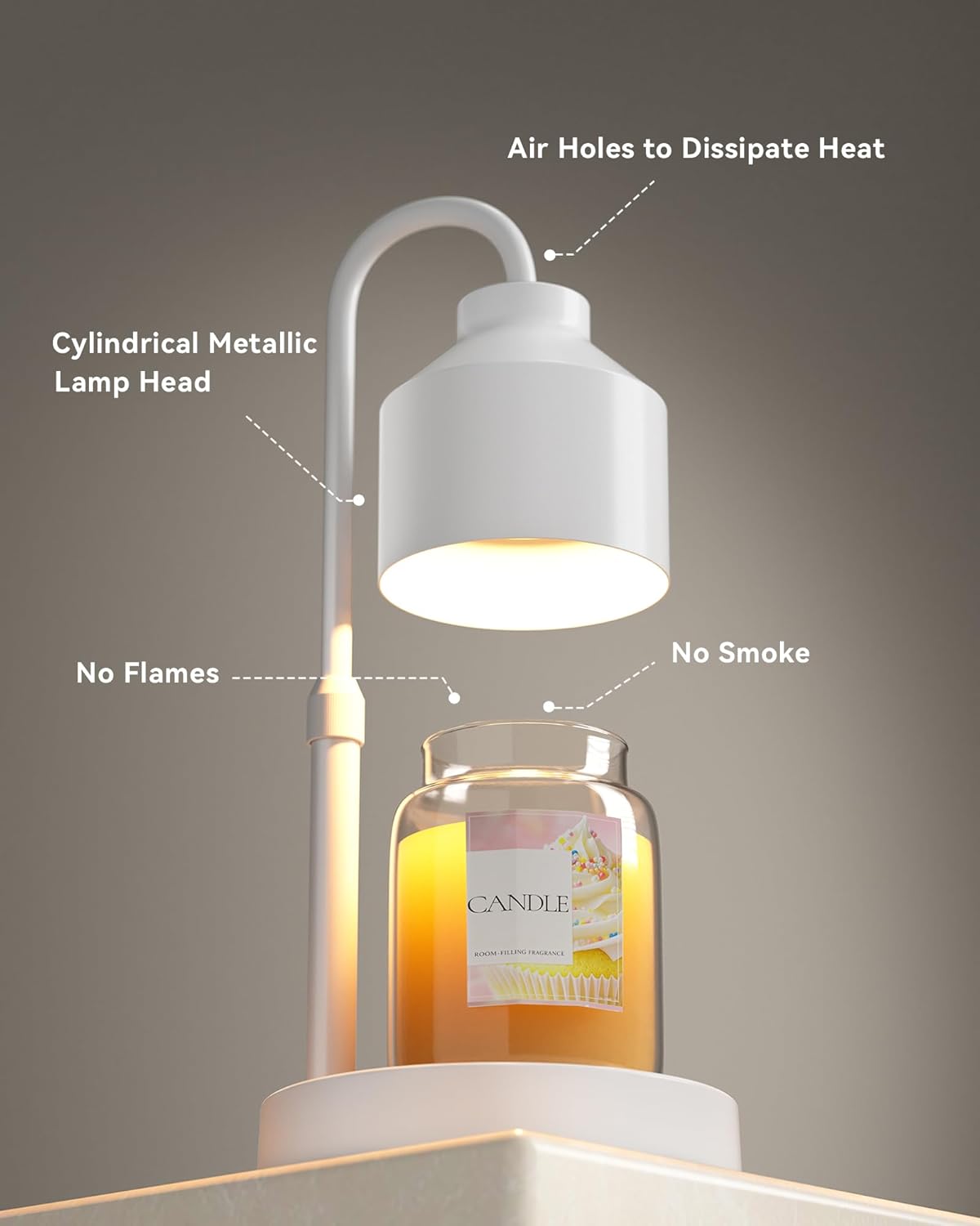 Detalle 2 de Lisunar Candle Warmer Lamp, White