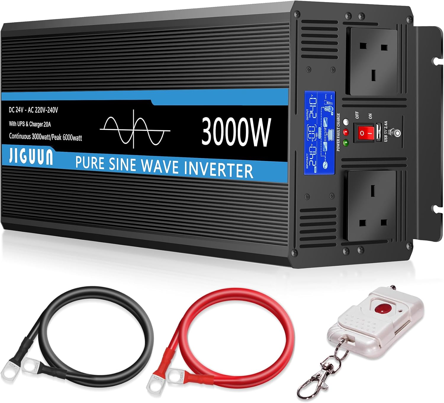 Detalle de JIGUUN 3000W inverter 24V pure sine wave