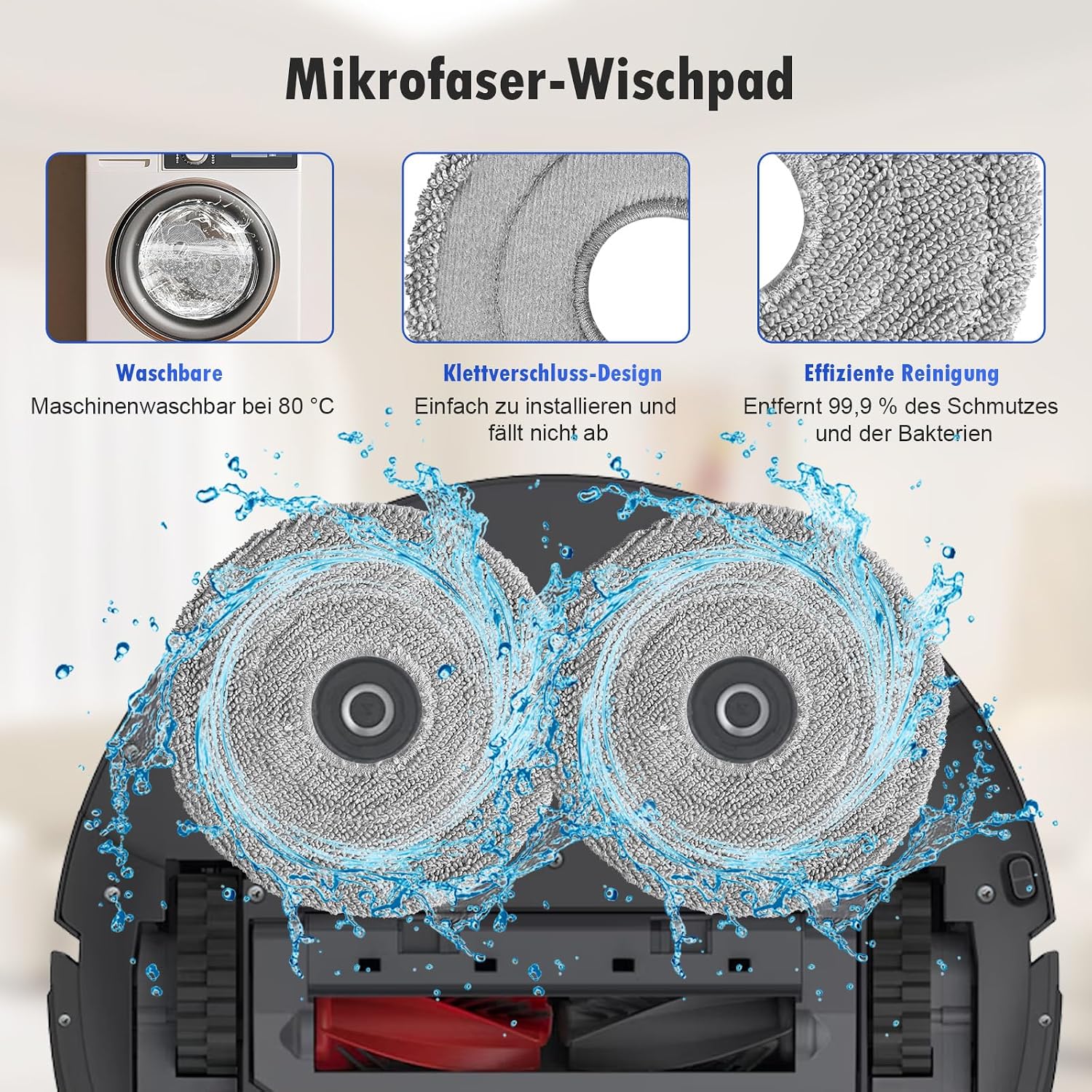 Detalle de 24-teiliges Zubehör-Set für Roborock Saros 10R/20, Qrevo CurvX/Curv 2 ProX/Saugroboter