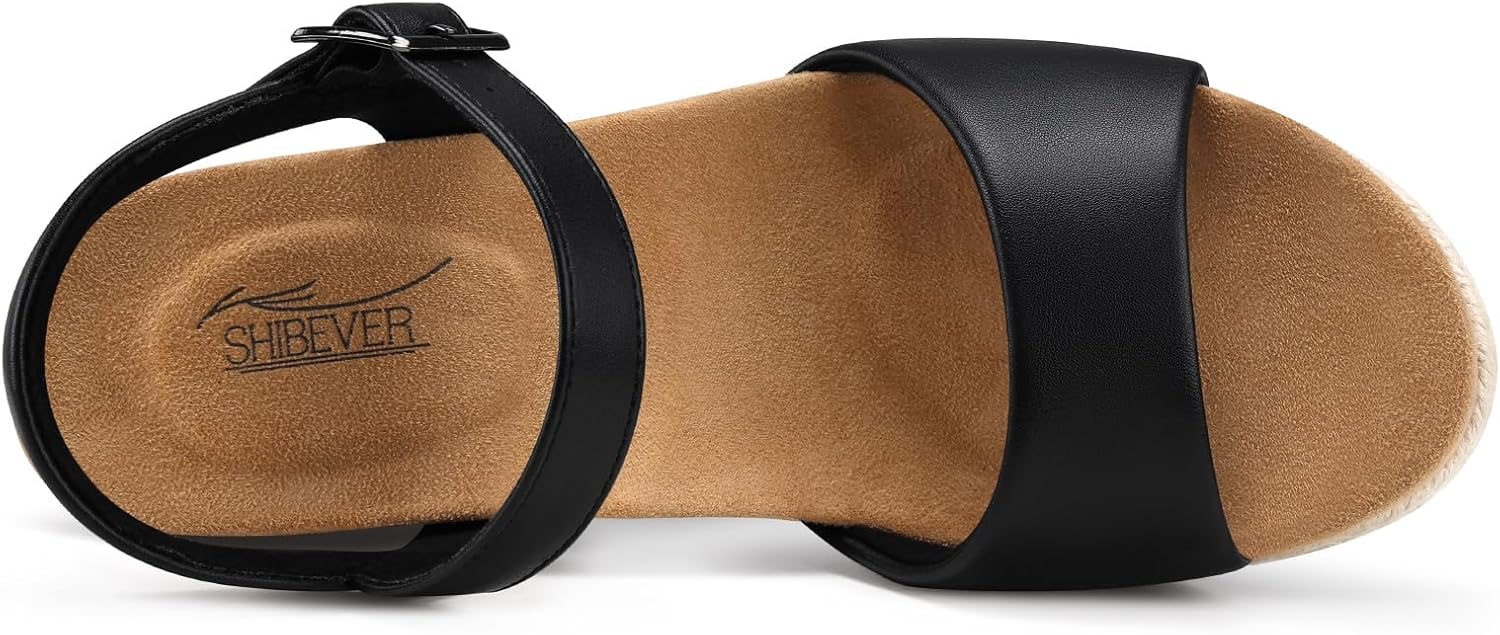 Thumbnail 5 de SHIBEVER Women's Wedge Platform Espadrille Sandals