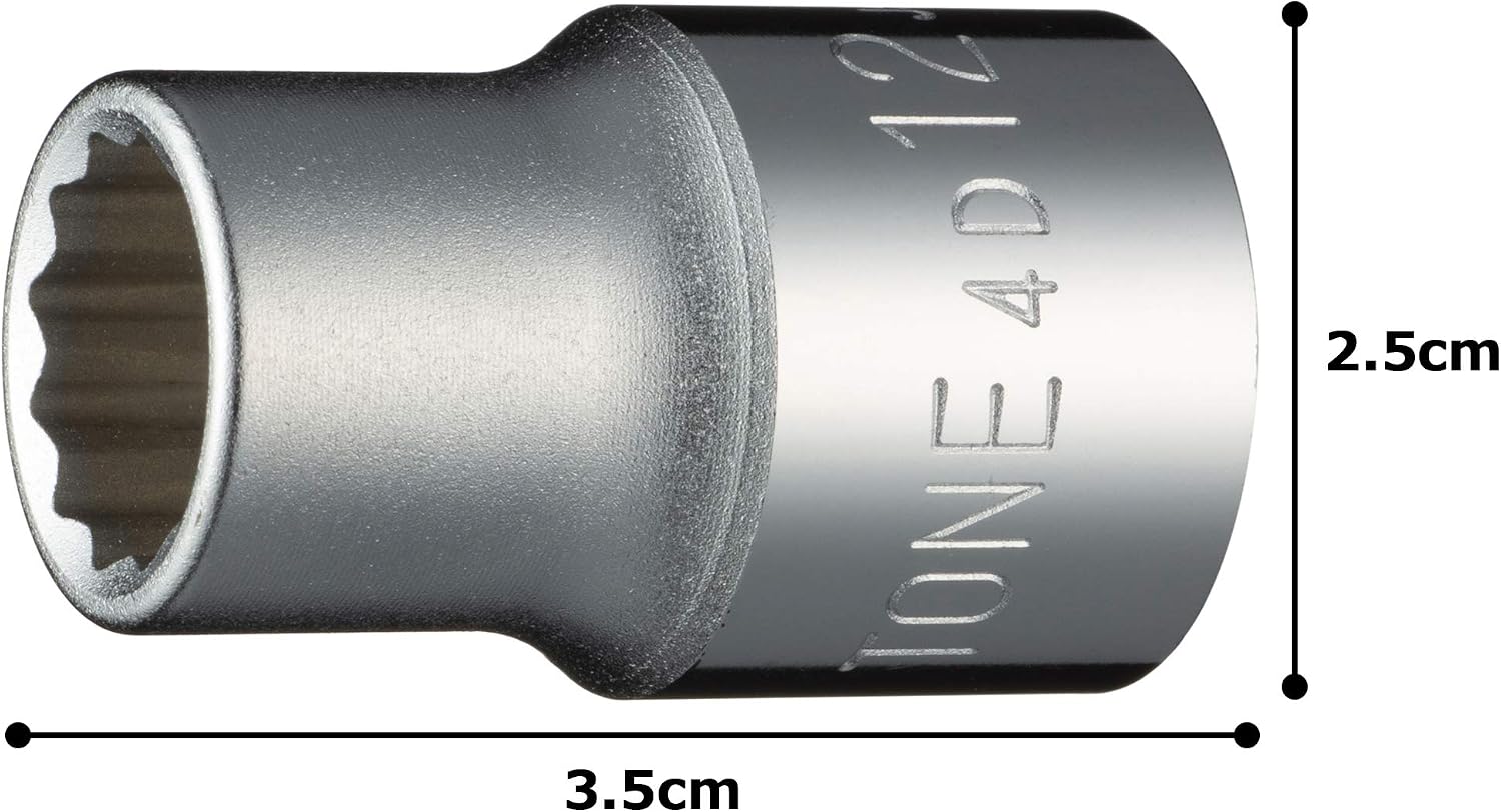 Detalle de トネ(TONE) HP4D-12 12角ソケット 差込角12.7mm・二面幅12mm