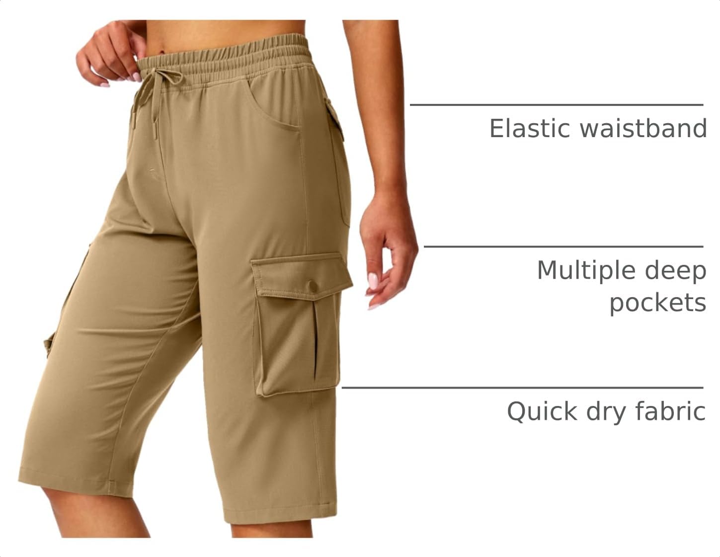 Thumbnail 3 de Viodia 15" Long Shorts for Women Hiking Cargo Bermuda Shorts