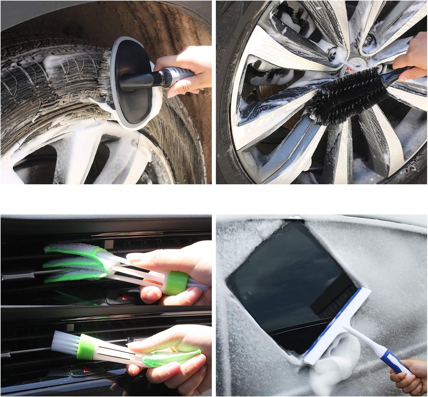 Detalle de AUTODECO 22Pcs Car Wash Cleaning Kit with Collapsible Bucket