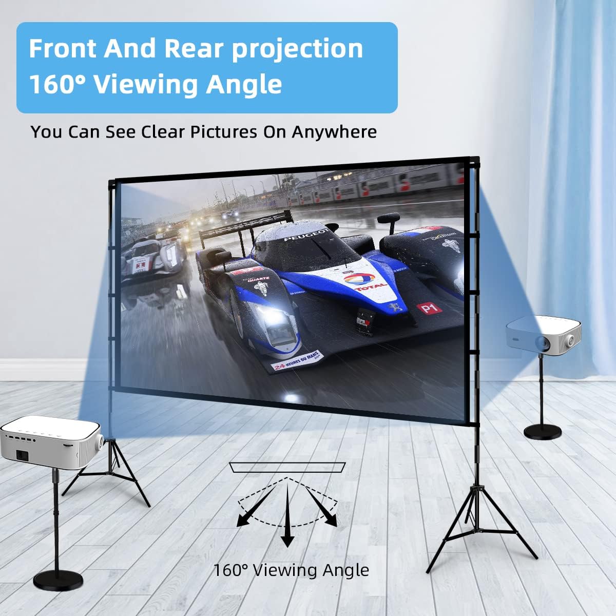 Detalle 1 de TOWOND Projector Screen 100 inch 16:9