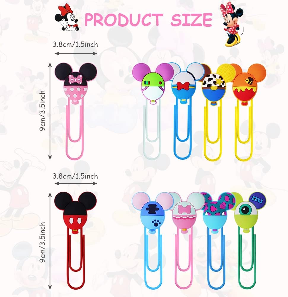 Thumbnail 4 de AUAUY 10er-Set Maus-Büroklammern als Lesezeichen & Seitenmarkierung für Schule, Kinder und Erwachsene