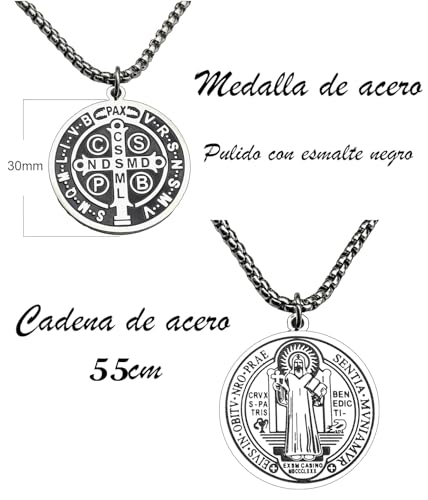 Detalle 2 de EKONAT JOYERIA PERSONALIZADA Medalla San Benito 30 mm