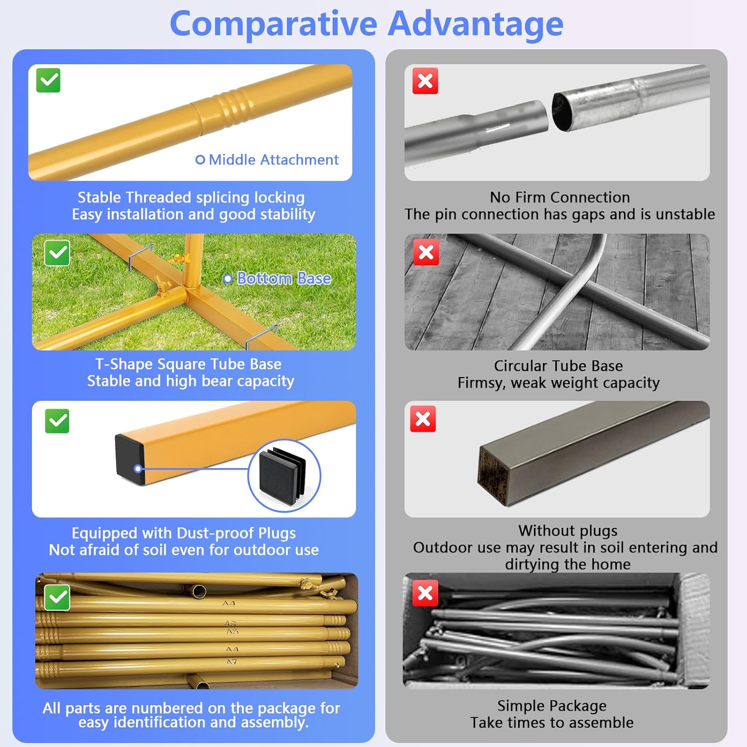 Thumbnail 3 de HEMMOTOP Metal Arch Backdrop Stand Set of 2 (7.2ft + 6ft) in Gold