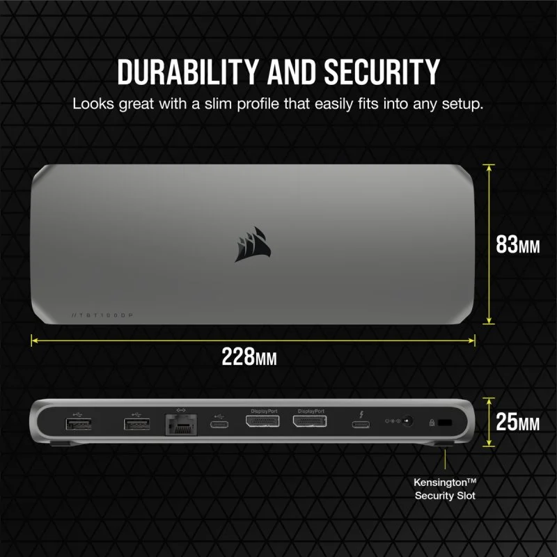 Thumbnail 3 de Corsair TBT100 DP Docking Station Thunderbolt 3 con DisplayPort