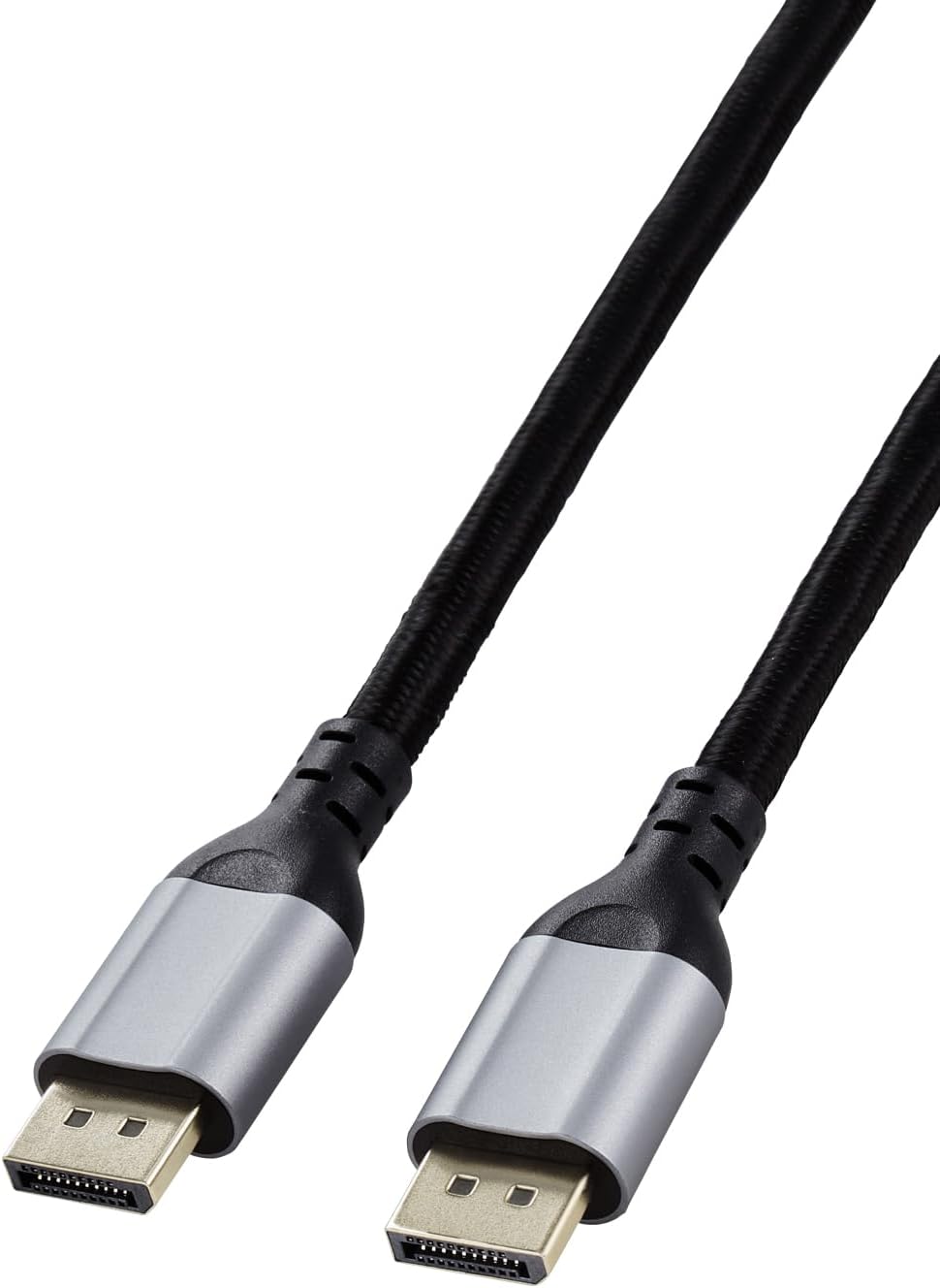 Detalle de エレコム ECCAC-DP1230BK DisplayPortケーブル 3m、4K/60Hz・ナイロンメッシュ