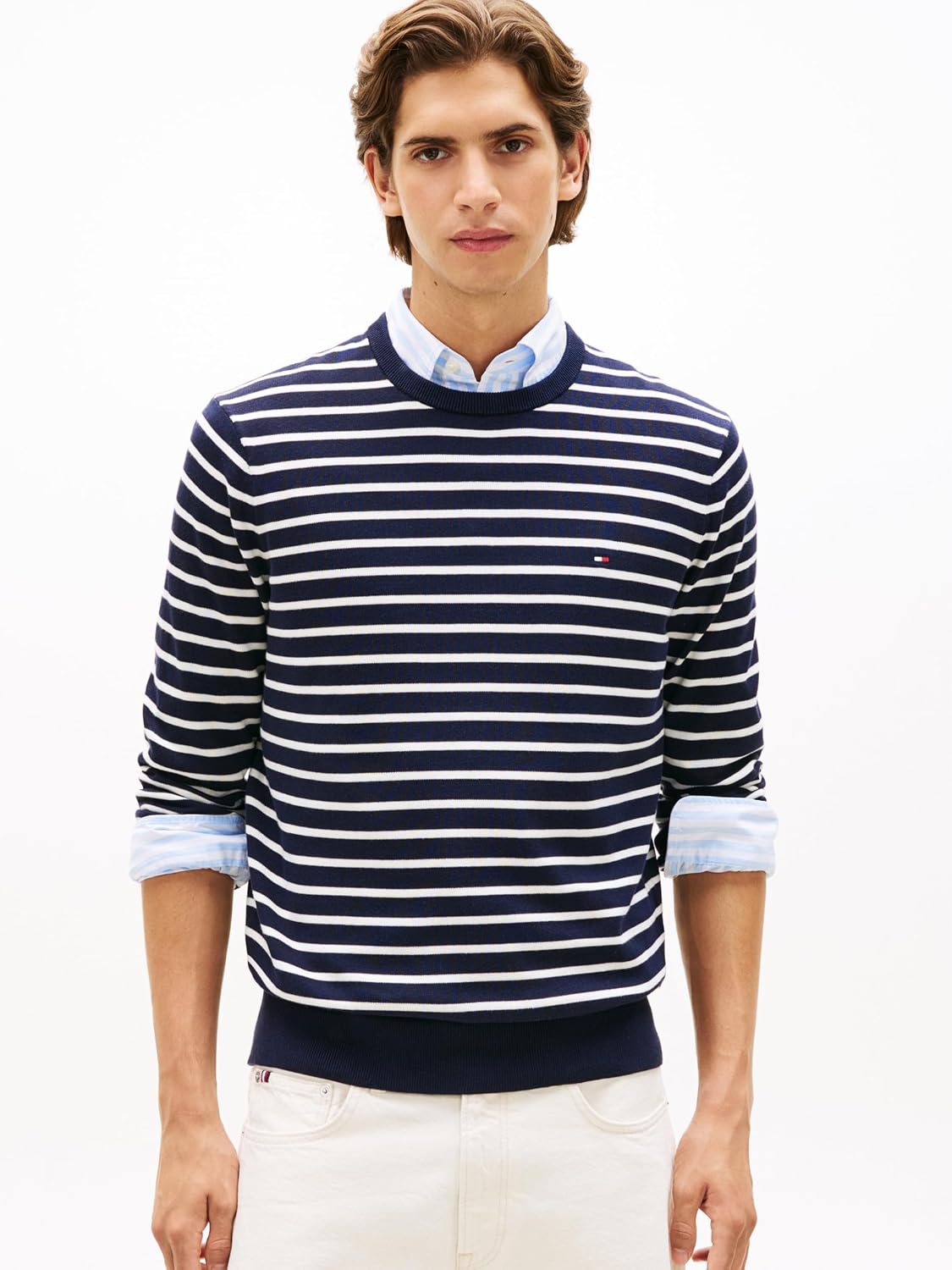 Detalle 2 de Tommy Hilfiger Essential SSNL Cotton Crew Neck – zeitloser Baumwoll-Pullover